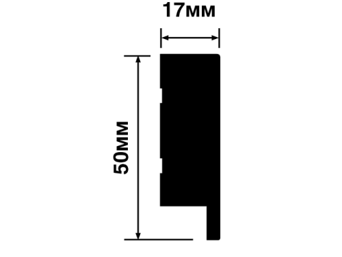 Финишный молдинг LF1 GR5 HI WOOD 50мм х 17мм х 2,7м
