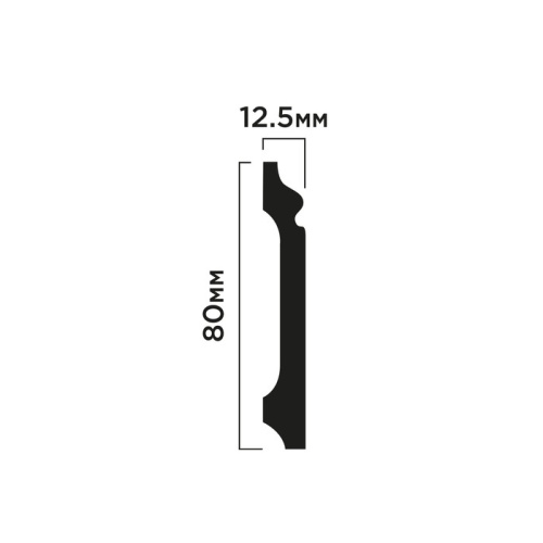 Плинтус ПОЛИСТИРОЛ HI WOOD 80мм х 12,5мм