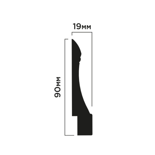 Плинтус ПОЛИСТИРОЛ HI WOOD 90мм х 19мм