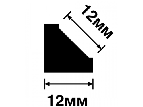 D12V2 Молдинг ПОЛИСТИРОЛ HI WOOD 12мм х 12мм х 2,7м. V2